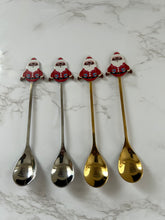 Load image into Gallery viewer, Dessert Spoons with Santa Pendant
